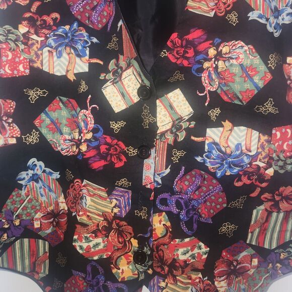 Vtg Nutcracker Brand Size Medium Women’s Presents Christmas Vest - Picture 3 of 5